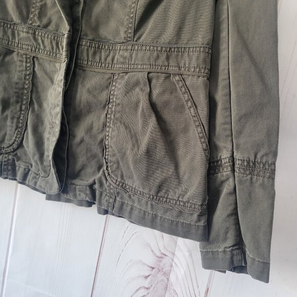 Ann Taylor Loft Utility Military Jacket, Petite Women’s SP, Army Green, EUC - Picture 4 of 9